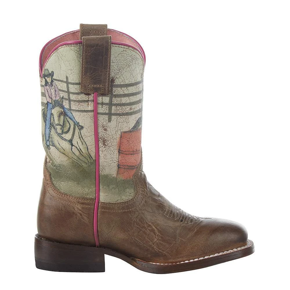 Roper Footwear Kids Barrel Racer Square Toe Boot - Image 5