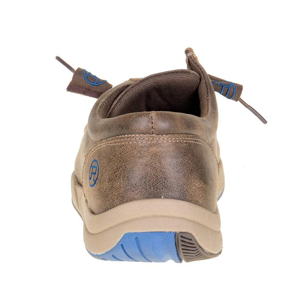 Roper Men's Clearcut Low Brown & Blue Slip On Casual Shoe - Image 4