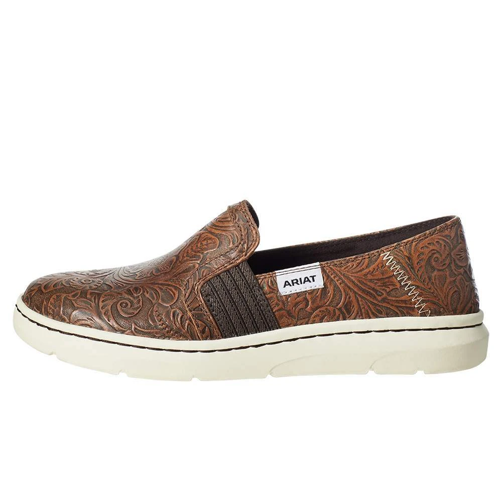 Ariat Womens Brown Floral Embossed Ryder Casual - Image 2