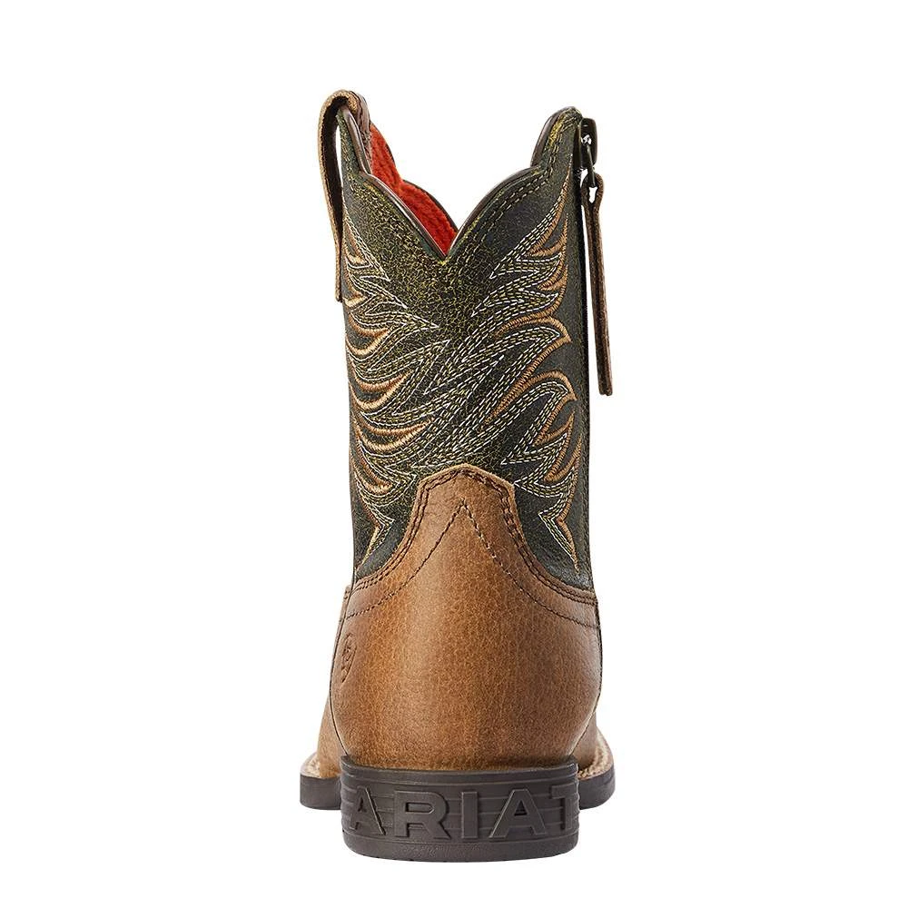 Ariat Kids Distressed Brown Alfalfa Firecatcher Cowboy Boot - Image 3