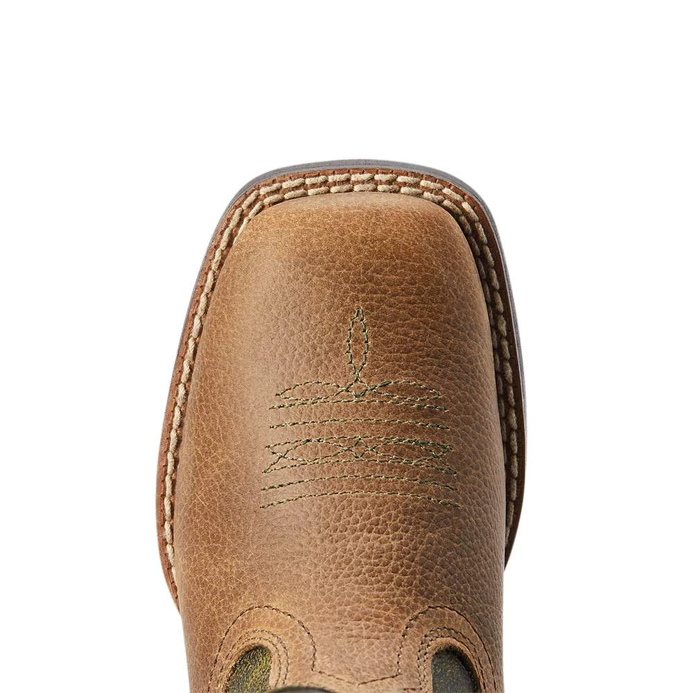 Ariat Kids Distressed Brown Alfalfa Firecatcher Cowboy Boot - Image 4