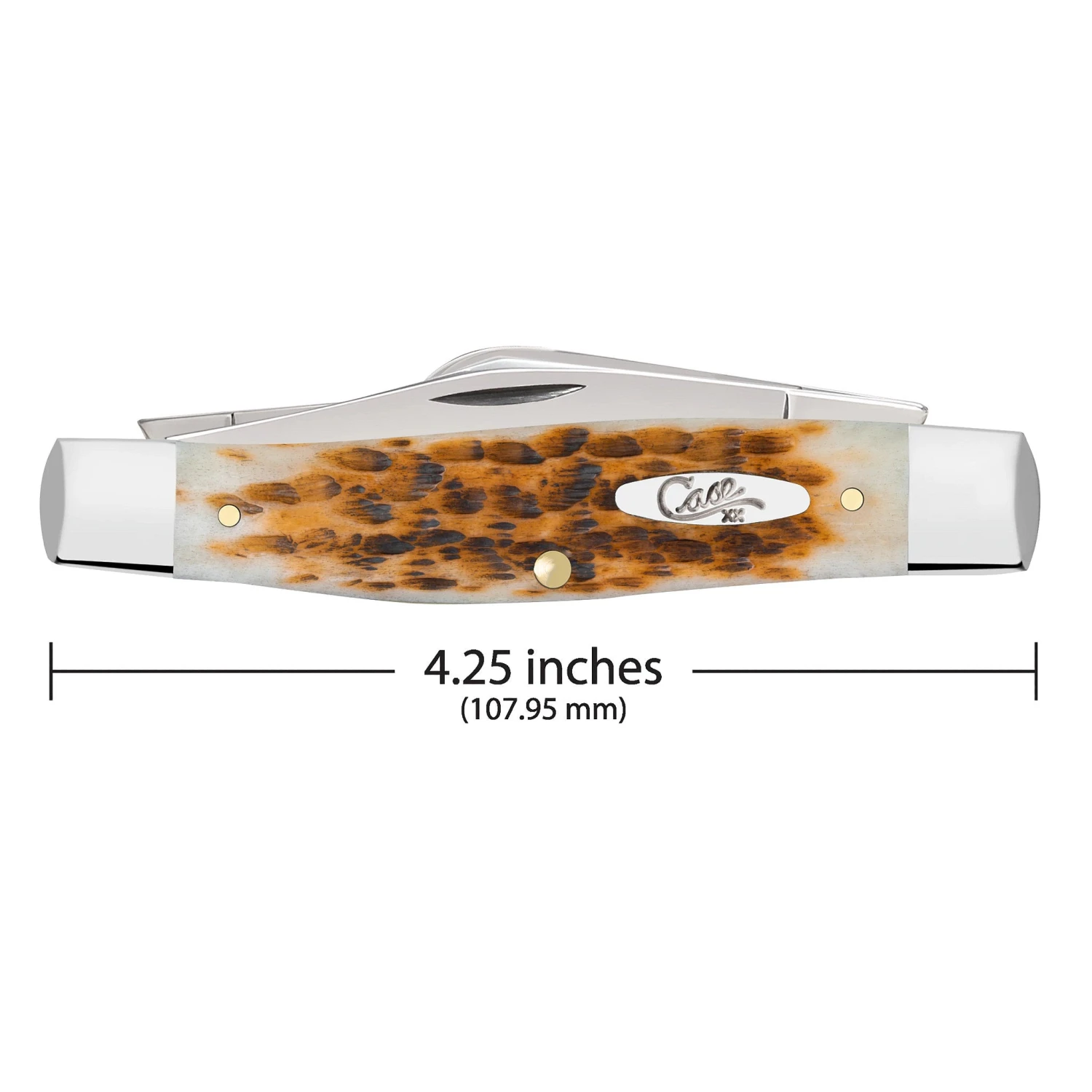 Case Amber Bone SS - Peach Seed Jig Large Stockman - Image 2
