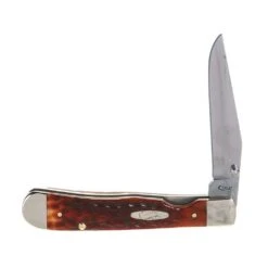 Case Chestnut Bone- Standard Jig Kickstart TrapperLock With Belt Clip