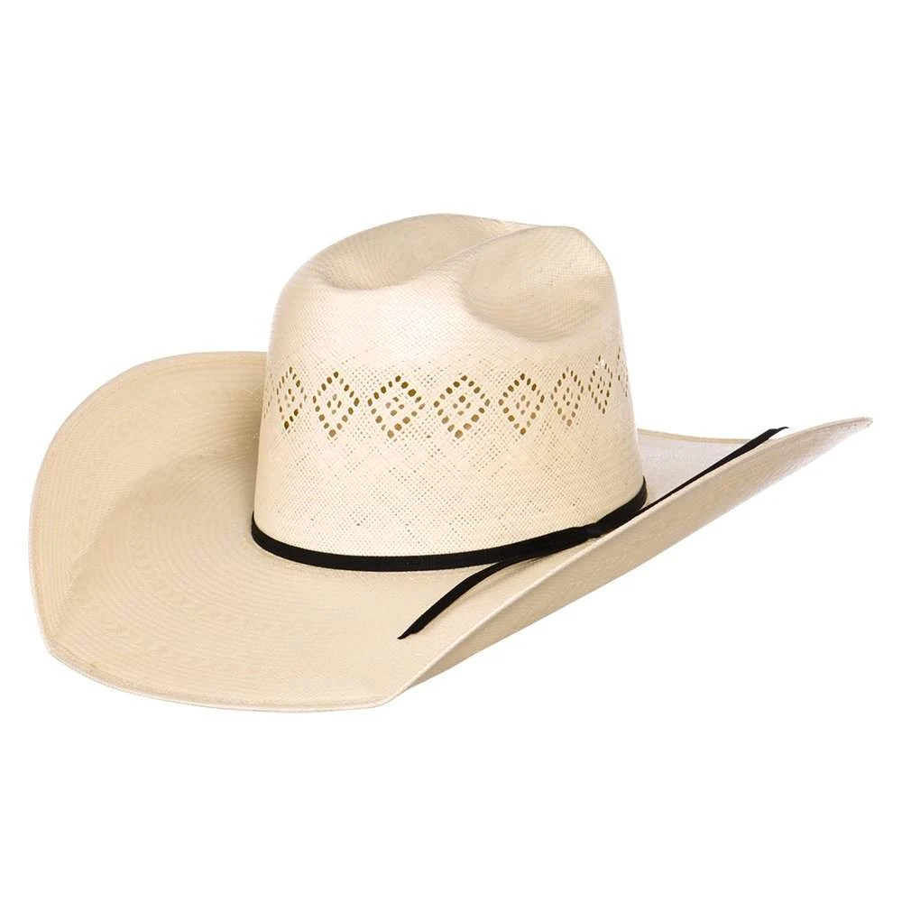 Rodeo King 24K Shantung Diamond 4 1/2in. Brim Open Crown Straw Hat