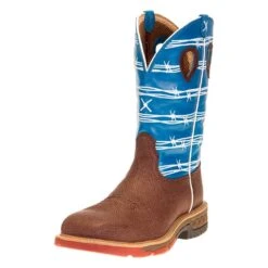 Twisted X Men's Burgandy 12in. Sky Blue Top Cell Stretch Soft Toe Work Boot