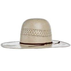 American Hats Tuf Cooper Collection 20 Star Ivory-Tan Fancy Weave 4-1/4in. Brim Straw Cowboy Hat