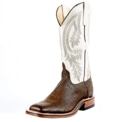 Anderson Bean Men's Ride Ready Antique Saddle Smooth Ostrich 13in. Lucious Bone Top Boot