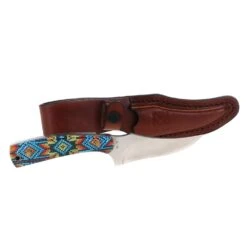 Western Fashion Twisted X Sunburst Beaded Skinner W/Sheath