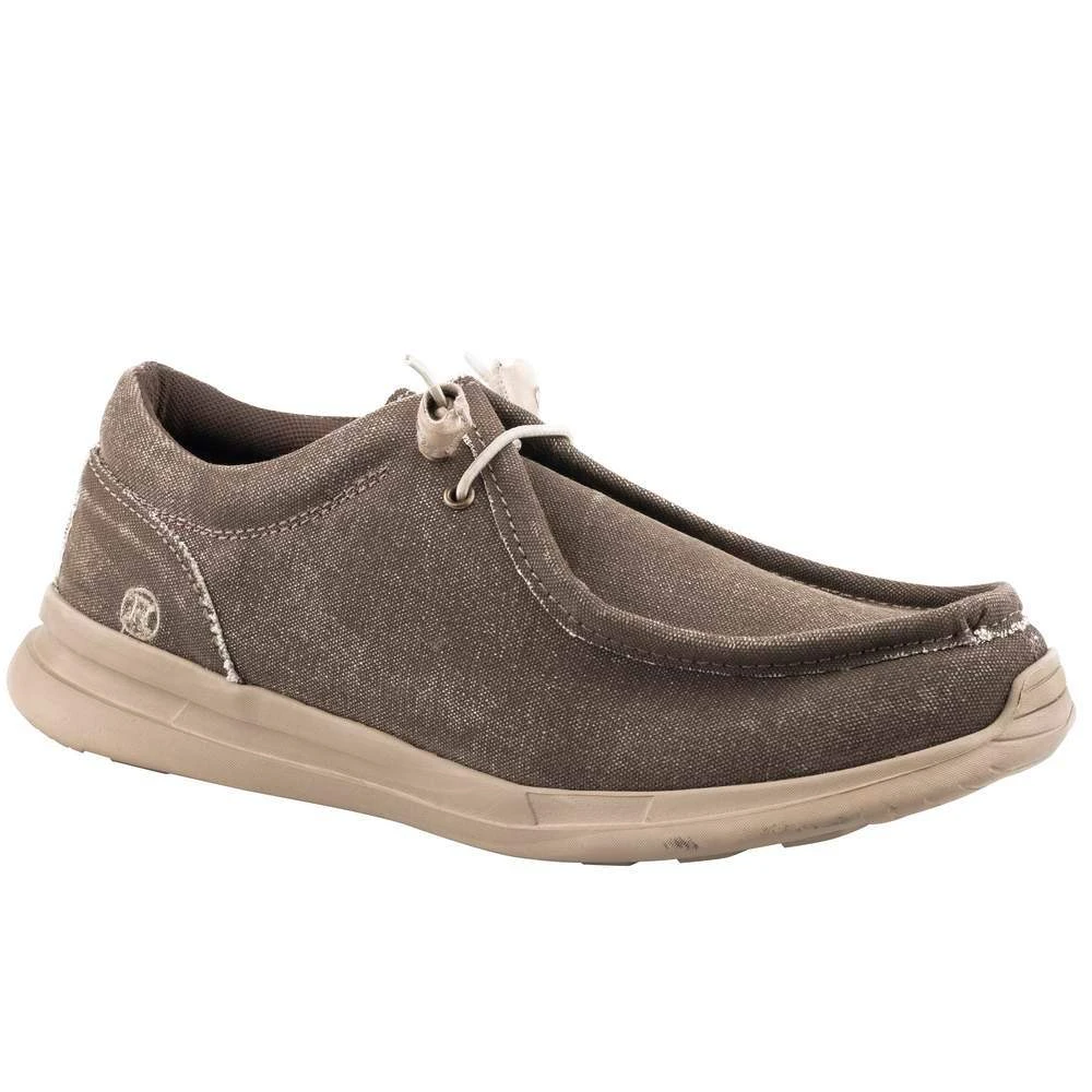 Roper Men`s Chillin Low Brown Canvas Chukka Slip On