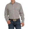 Cinch Men's Rust And White Print Shirt