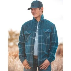 STS Ranch Wear Men's Logan Plaid Quilted Shirt Jacket