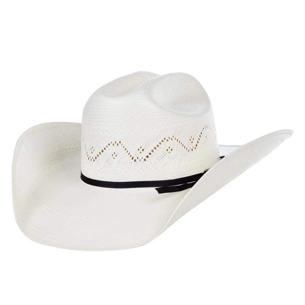 American Hats AHC 7420 2 Cord Black Band 4 1/4in. Brim Straw Cowboy Hat