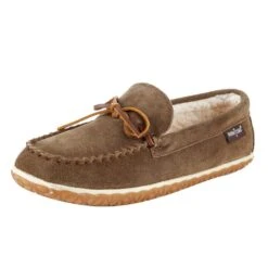 Minnetonka Men`s Taft Autumn Brown Slipper