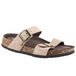 Roper Women's White Crackled Leather Sandal
