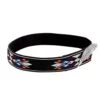 Rodeo King Black Woven Hat Band With Silver Feather Concho