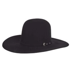 Rodeo King 30X Black 4 1/2in. Brim Open Crown Felt Cowboy Hat