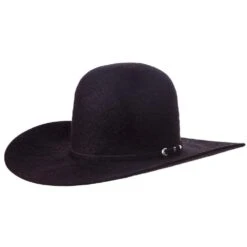Rodeo King 10X Black Cherry Grizzly 4 1/2in. Brim Open Crown Felt Cowboy Hat