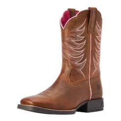 Ariat Youth Rowdy Brown Firecatcher Cowboy Boot