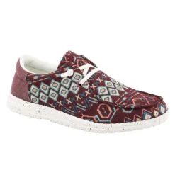 Roper Women's Hang Loose Red Aztec Moc