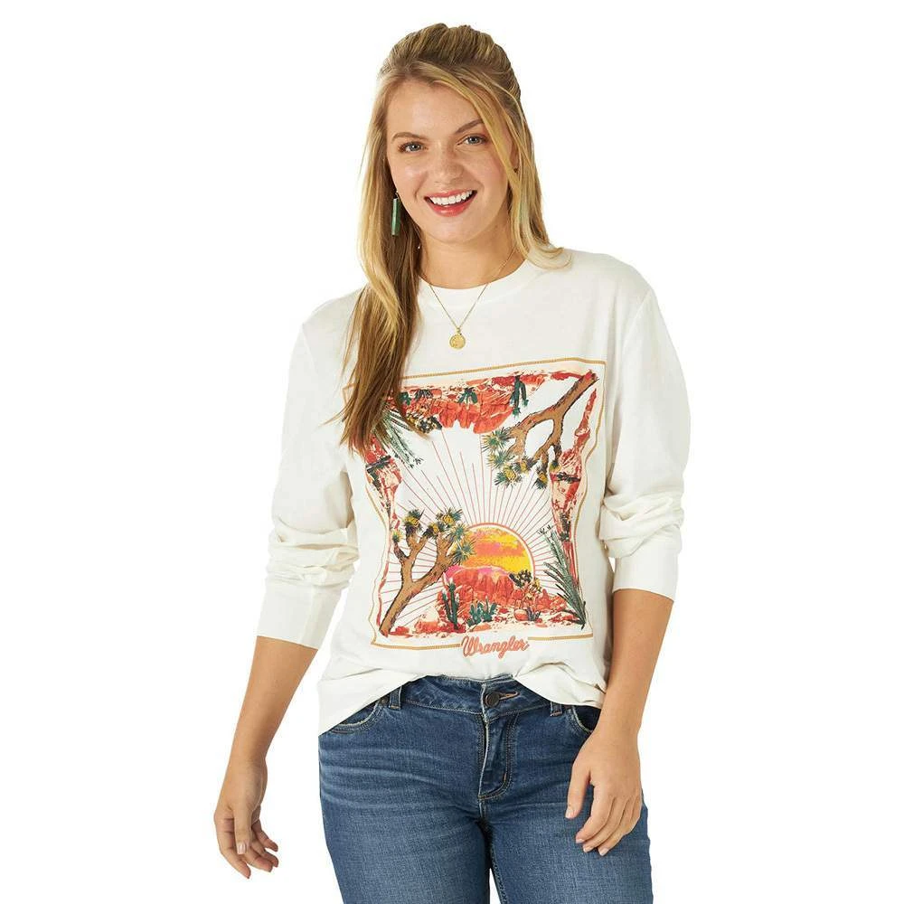 Women's Wrangler® Retro® Long Sleeve Desert Square Graphic Tee