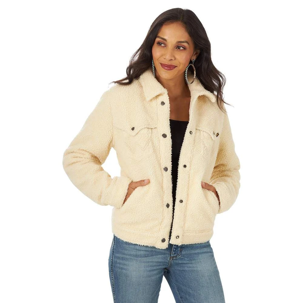 Wrangler Women'sRetro Cozy Sherpa Snap Jacket