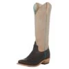 Macie Bean Womens Top Hand Shrunken Grey W/Tan Top Boot