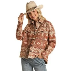 Rock & Roll Denim Women's N Denim Western Print Shacket