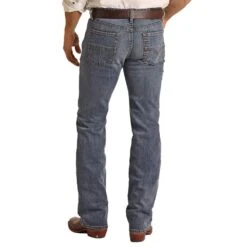 Rock N Roll Cowboy Men's Medium Wash Pistol Straight Jean