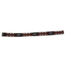 Austin Accent Inc. 5/8in. Beaded Stretch Diamond Red/Turquoise Hat Band