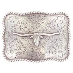 M&F Silver Longhorn Buckle