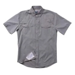 Schaefer Outfitters Range Tek Short Sleeve Button Charcoal Shirt