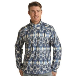 Rock N Roll Cowboy Men's Performance Quarter Zip