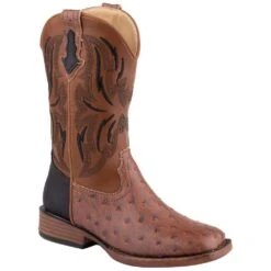 Roper Youth Dalton Ostrich Print Boot