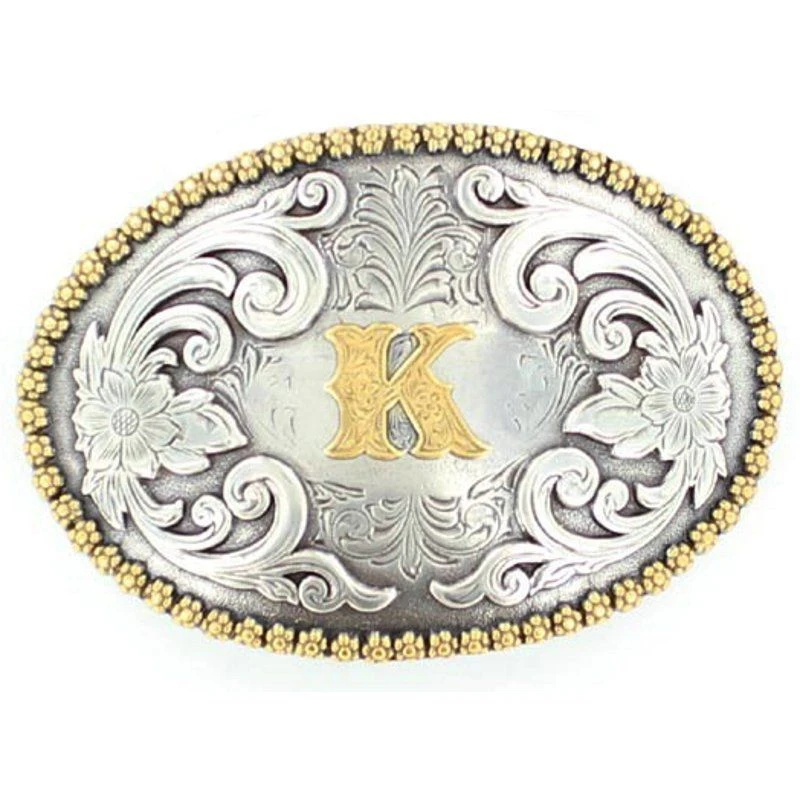 M&F K Initial Belt Buckle
