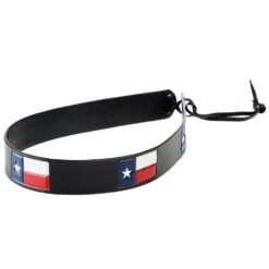 Austin Accent Inc. Leather Texas Flag Hat Band