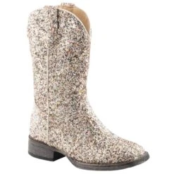 Roper Childrens Silver Glitter Galor Cowgirl Boot
