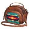 American Darling Leather Crossbody Bag With Saddle Blanket Detail