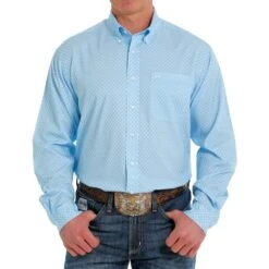 Cinch Men's Geometric Print Arena Flex Button Down