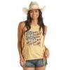 Rock & Roll Denim And Womens Sunshine Fringe Tank With Graphic