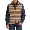 Cinch Mens Polar Fleece Striped Vest