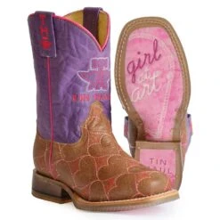Tin Haul Youth Lotta Heart With Cowgirl Heart Sole Boot