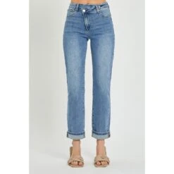 Risen Jeans Womens Medium Cross Over High Rise Jeans
