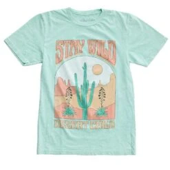 Lotus Fashion Womens Stay Wild Desert Child Mint Mineral Tee