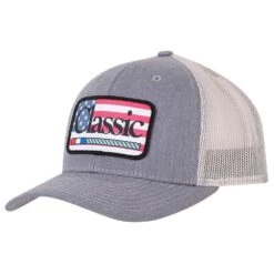 Classic Grey Heather/Grey Flag Patch Cap