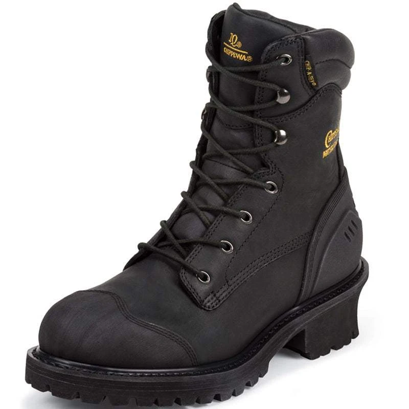 Chippewa Footwear Men's Black Oiled Waterproof Insulated Composition Rubber Toe Boot