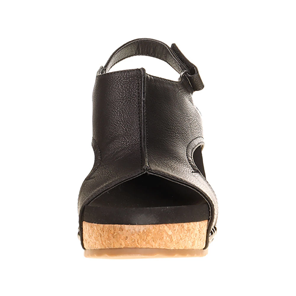 Corkys Footwear Women's Black Wedge Sandal - Image 2