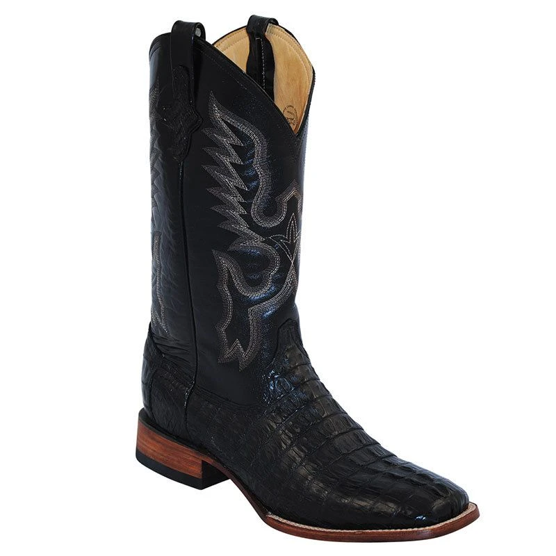 Ferrini Men's Black Caiman Cowboy Boots