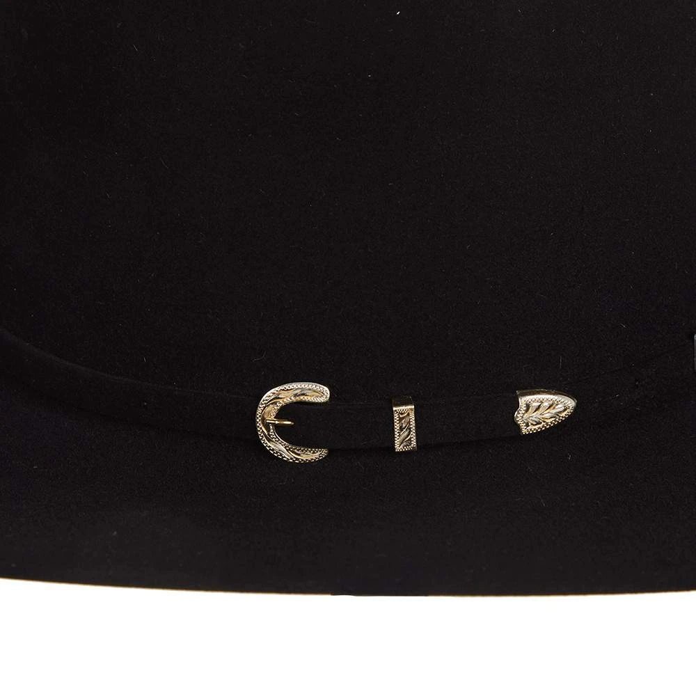American Hats 40X Black Open Crown 4-1/4in. Brim Felt Cowboy Hat - Image 3