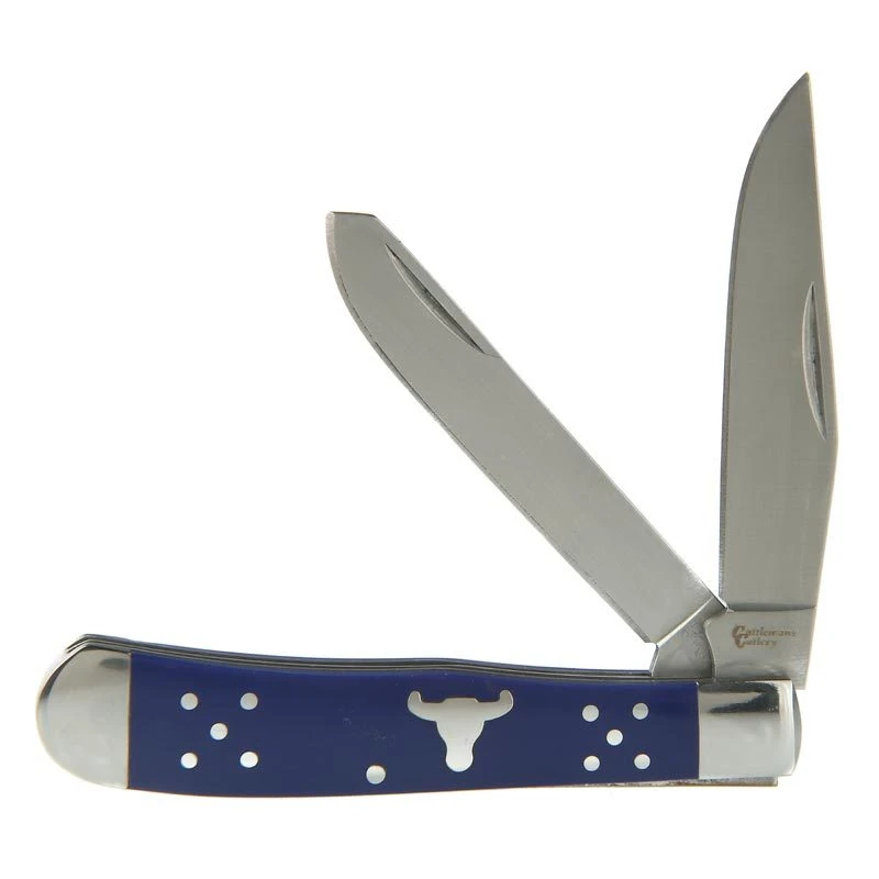 Cattlemans Cutlery Blue Trapper Pocket Knife
