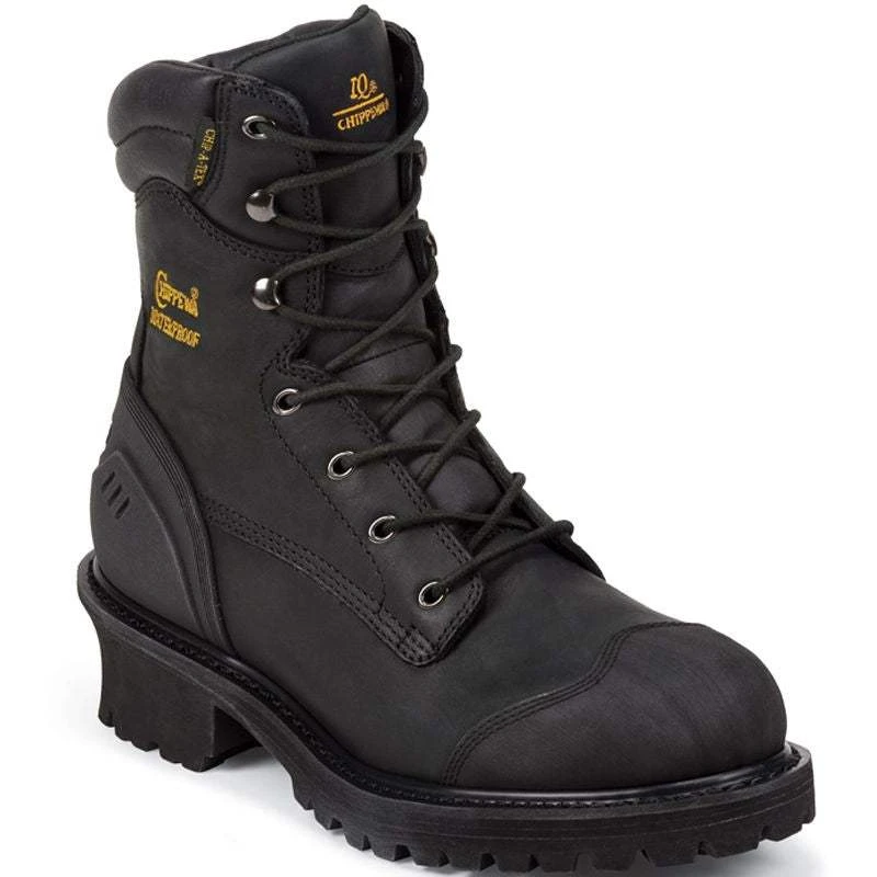 Chippewa Footwear Men's Black Oiled Waterproof Insulated Composition Rubber Toe Boot - Image 2